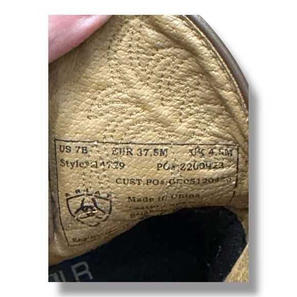 Ariat FATBABY Leather Cowgirl Boots Western Brown Outdoor Farm Women’s Size 7B - Picture 8 of 15